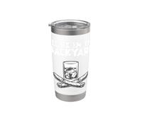 Whiskey Drinker Cigar Smoker Dad I'll Be in The Backyard Stainless Steel Insulated Tumbler