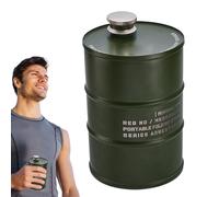 Whiskey Flask 750ml Anti-Leak Portable Stainless Steel | Sealed Barrel Carafe Portable Stainless Steel Hip Flask for Camping, Hiking, Backpacking, Fishing, Picnic, Gathering,