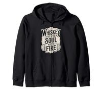 Whiskey Fuels The Soul Not The Fire - Sipping Quote Zip Hoodie