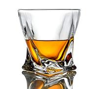 Whiskey Glass 280mL Tumbler Glass Barware Glassware Drinking Glasses Tableware Glass Perfect for Home and Parties (Twist)