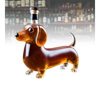 Whiskey Glass Bottle, Dog Whiskey Decanter, Dachshund Dog Statue Wine Decanter, Funny Animal Shaped Wine Bottle, For Men Kitchen Restaurant Ornament