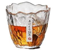 Whiskey Glass Mountain Crystal Wedge Glass Japanese Old Fashioned Tasting Tumblers Cocktail Wine Drinking Glasses Set of 1, Funny Unique Gift Box for Dad Men, 11OZ (Flower Shape with Petal Mouth)