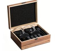 Whiskey Glass Rum Tumblers Gifts Whisky Set with 2 Glass, 8 Whiskey Stones, Accessories Christmas Valentines Fathers Day Birthday Santa for Men Dad Him Grandad Teacher Boyfriend (GIFT SET 6)