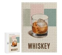 Whiskey Glass with Ice Cubes Adult Puzzle, 300 PCS, Relaxing Jigsaw Activity, A Satisfying Project for Experienced Puzzlers, at Home