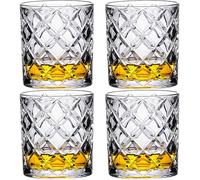 Whiskey Glasses, 320ml Set of 4 Lead Free Crystal Whisky Glasses Set, Old Fashioned Glasses (320ML)