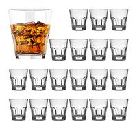 Whiskey Glasses 5 oz,QAPPDA Old Fashioned Cocktail Glasses,Clear Drinking Bourbon Glasses Tumbler For Liquor,Heavy Base Rocks Glasses Shot Glass Set for Bar,Vodka Scotch Glass Liquor Glasses 20 Pack…