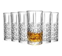 Whiskey Glasses Set of 6 Old Fashioned 8.4 Ounce Glasses Perfect for Whiskey Scotch Bourbon Cocktails Juices and Drinks Elegant Drinkware Set Ideal for Home Bar or Gift