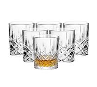 Whiskey Glasses Set of 6 - Old Fashioned Cocktail Glasses - 11.6 oz Whisky Glasses - 325ml Rocks Barware for Scotch, Bourbon, Liquor, Drinks