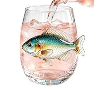 Whiskey Glasses Stemless Lead-Proof Coastal 3D Sea Animal Cup