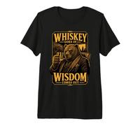 Whiskey Goes in Wisdom Comes Out Bear Premium T-Shirt