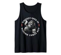 Whiskey Goes in Wisdom Comes Out Funny Monkey Gift Men Women Tank Top