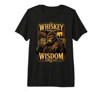 Whiskey Goes in Wisdom Comes Out Gorilla Premium T-Shirt