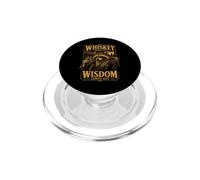 Whiskey Goes In Wisdom Comes Out Raccoon PopSockets PopGrip for MagSafe