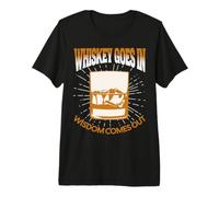 Whiskey Goes in Wisdom Comes Premium T-Shirt