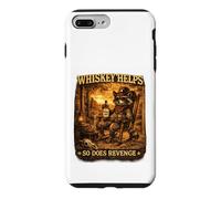 Whiskey Helps So Does Revenge | Retro Cowboy Raccoon Case for iPhone 7 Plus/8 Plus