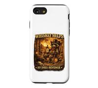 Whiskey Helps So Does Revenge | Retro Cowboy Raccoon Case for iPhone SE (2020) / 7/8