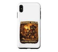 Whiskey Helps So Does Revenge | Retro Cowboy Raccoon Case for iPhone XS Max