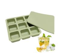 Whiskey Ice Cubes Shape | 9 Cavities Reusable Silicone Container With Lid,Maker for Ice Cubes | for Cocktails,Whisky, Coffee, Parties, Drinking, Food, Bar, Camping, Chocolate, Candy and