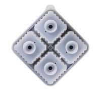 Whiskey Ice Mold, 4-Slot Large Cube Mold, High-Performance Silicone Chill Maker, Portable Freezer Accessory for Camping, Reliable Hardware for Cocktails and Spirits, Gear for Weddings and Events