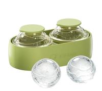 Whiskey Ice Mold - 5.3 Inch Silicone Ice Ball Maker | Flexible Easy Release Spherical Tray | Whiskey Mold - Chill Tool for Cocktails Bourbon Home Bar Parties and Outdoor Camping Picnics