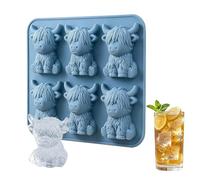 Whiskey Ice Mold - 6 Cavity Easy-Release Chilling Cube Making Tool | Silicone Ice Mold,for Bourbon Cocktails Vodka Cold Drinks Beverage