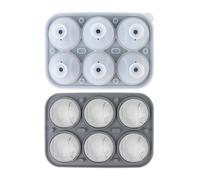 Whiskey Ice Mould - Baseball 6 Cavities Flexible Reusable Silicone | Cocktail Ice Cube Tray, for Coffee Cold Drinks Parties and Father's Day