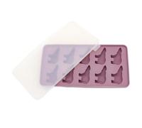 Whiskey Ice Mould - Silicone Mould for 10 Cubes in the Shape of Polar Bear with Lid | Reusable Kitchen Utensils for Kitchen Camping Chocolate Whiskey Parties Fruit Sweets