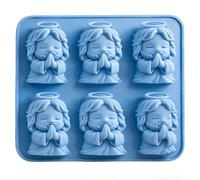 Whiskey Ice Tray 3D Praying Silicone Molds Fun Shape Candle Epoxy Resign Mold for Work Office Blue One Size