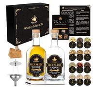 Whiskey Infusion Kit Gift for Men | DIY Whiskey Set to Create Own Flavor | Includes 4 Wood Chips, 8 Ingredients, Complete Tools, and Infusion Recipes, Unique Gifts for Him (Alcohol Not Included)