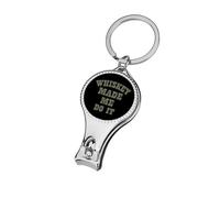 Whiskey Made ME DO IT Nail Clipper for Men Women Portable Metal Nail Cutter with Nail File