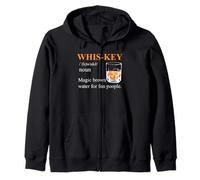 Whiskey Magic Brown Water For Fun People Whiskey Zip Hoodie