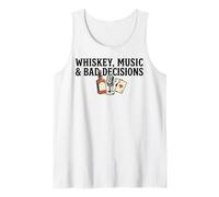 Whiskey Music and Bad Decisions Vintage Western Tank Top