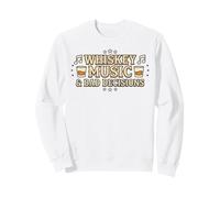 Whiskey Music Bad Decisions Vintage Western Country Sweatshirt