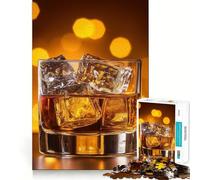 Whiskey on The Rocks 1000 Piece Teenager Puzzles Mental Focus Game Precision Cut Smooth Edges Christmas Stocking Stuffer Game (38x26cm)