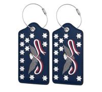 Whiskey Rebellion Flag Luggage Tag for Suitcase Leather Suitcase Tags with Privacy Cover for Travel Bag Suitcase