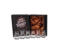 Whiskey, Scotch and Bourbon Tasting Glasses | Set of 6 | Professional 100 ml Stemless Tulip Shaped Tasting and Nosing Copitas | Small Crystal Snifters Gift Sniffers for Sipping Neat Liquor