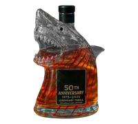 Whiskey Shark Bottle,50th Anniversary Limited Edition Whiskey Bottles,Bar Decorative Glass,Unique Transparent Engraved Animal Shape Glass,Gift for Whisky Lovers, Fathers Days, Husbands(C)
