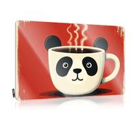 Whiskey Signs For Home Bar A Panda-Shaped Coffee Cup With Steam Rising From It. Tin Sign Men Decor Pool Zone Tin Sign(20X30CM)