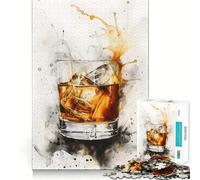 Whiskey Smash Jigsaw 1000 Piece Mind Skill Play Stable Fit No Shifting Parts Enjoyable Pastime for Long Weekends (50x75cm)