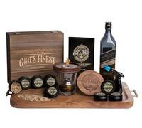 Whiskey Smoker Kit | Cocktail Smoker Kit| Bourbon Smoker Kit| Old Fashioned Smoker Kit with Quad Flame Torch, 6 Wood Chips & Wooden Box for Smoking Drinks| Whiskey Gift for Men (No Butane Incl.)