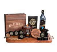 Whiskey Smoker Kit | Cocktail Smoker Kit with Quad Flame Torch, Scorch Shield, Lid, 6 Wood Chips & Wooden Box for Smoked Old Fashioned| Bourbon Smoker| Whiskey Gift for Men (No Butane Incl.)