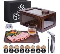 Whiskey Smoker Kit,Cocktail Smoker Kit with Torch,Includes Food Tray,6 Whiskey Stones and 8 Differnet Wood Chips,Old Fashioned Bourbon Smoker Kit,Whiskey Gifts for Men(No Butane)