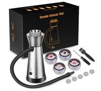 Whiskey Smoker Kit,Cold Smoker Gun for Cocktails & Food with 4 Wood Chips