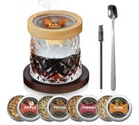 Whiskey Smoker Kit Set - 4 Flavors Wood Chips, Cocktails Bourbon Drink Infuser Kit, Old Fashioned Smoked Kit
