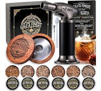 Whiskey Smoker Kit with 3-Flame Torch - 6 Wood Chips & Gift Box for Smoking Drinks| Cocktail Smoker Kit| Bourbon Smoker Kit| Old Fashioned Smoker Kit | Whiskey Gift for Men (No Butane Incl.)