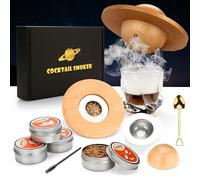 Whiskey Smoker Kit with 4 Flavors Wood Chips | Birthday Whiskey Gifts for Men Dad Husband, Old Fashioned Kit, Cocktail Smoker Drinks Kit for Cocktails Wine Whiskey Bourbon