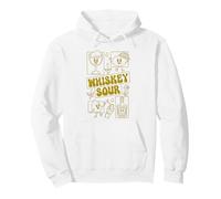 Whiskey Sour Minimalist Lemon Mascot Cocktail 70s Groovy Pullover Hoodie