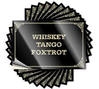 Whiskey Tango Foxtrot Decals, Bar For Home Decor Funny Coffee Sign Door