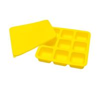 Whiskey Tray, 9 Chamber Silicone Mould with Lid and Easy Removal, Mould for Square Ice Cubes, for Bar Parties, Camping, Cocktails, Coffee, Chocolate, Sweets