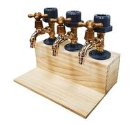 Whiskey Wood Dispenser, Whiskey Beverage Dispenser, Faucet Shape Liquor Alcohol Beverage Stations Pipe Beer Dispenser for Home Party Bar Father's Day